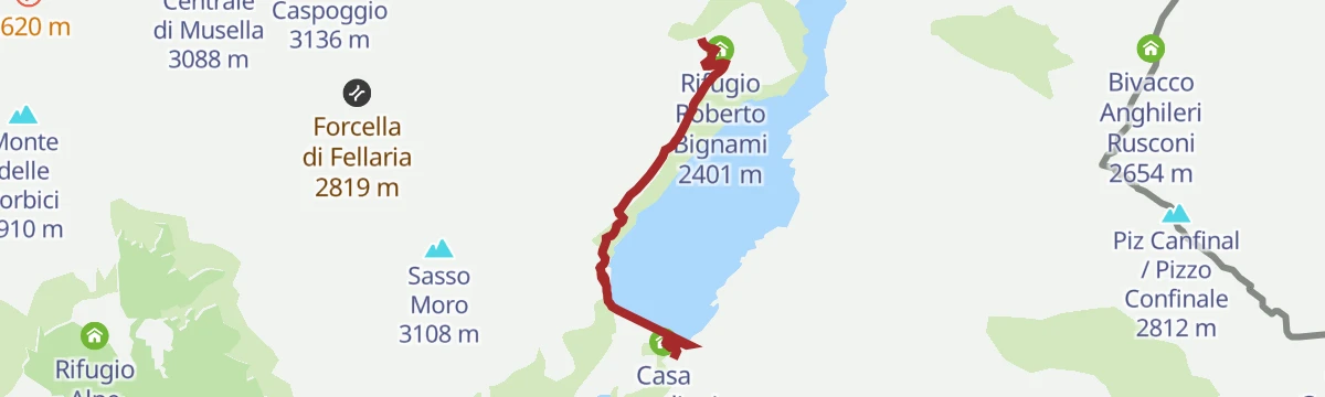 Route map: L'Alpe Fellaria